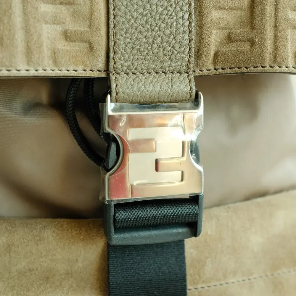 Fendi Fendiness Zaino Backpack - Suede, Leather, Nylon, FF Zucca Embossed